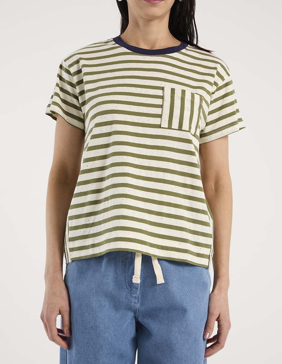Playera manga corta cuello redondo para mujer 5