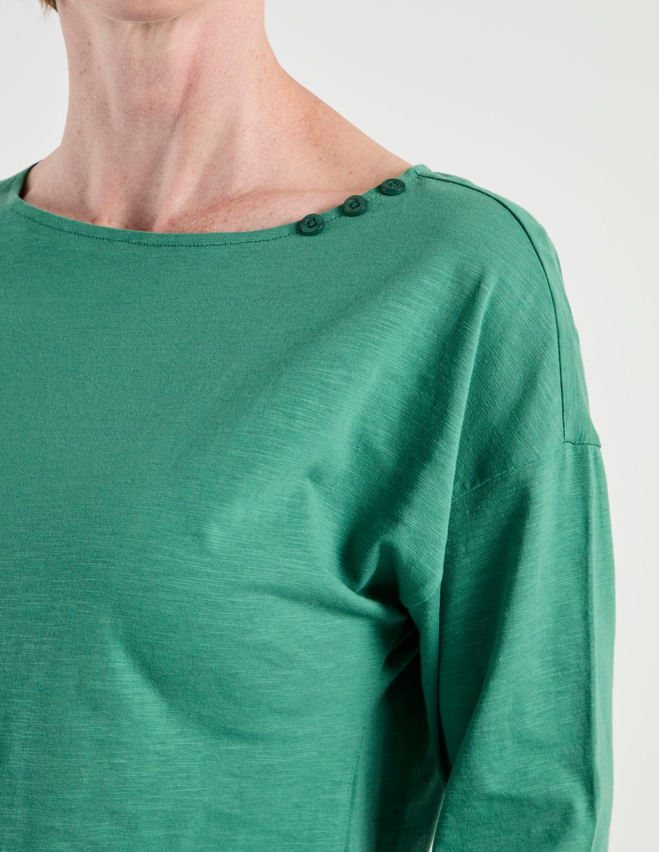 Playera manga al codo Weekend cuello redondo para mujer