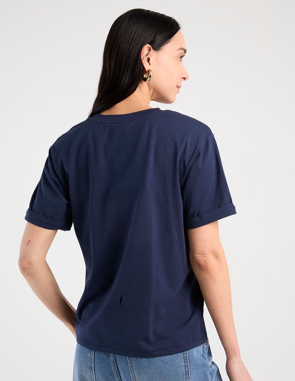 Playera manga corta Weekend cuello redondo para mujer