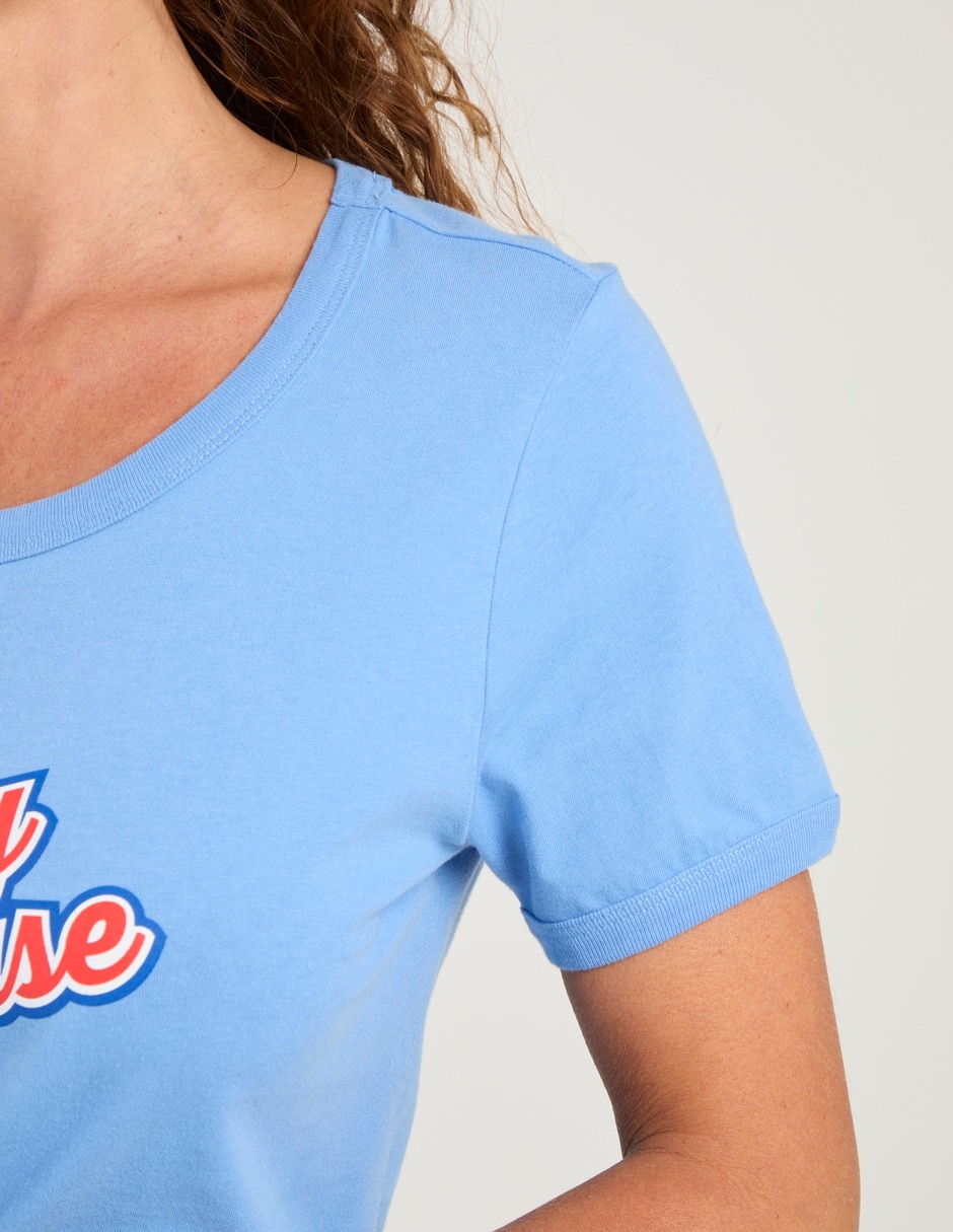 Playera manga corta Disney Dtr Mickey Mouse cuello redondo para mujer