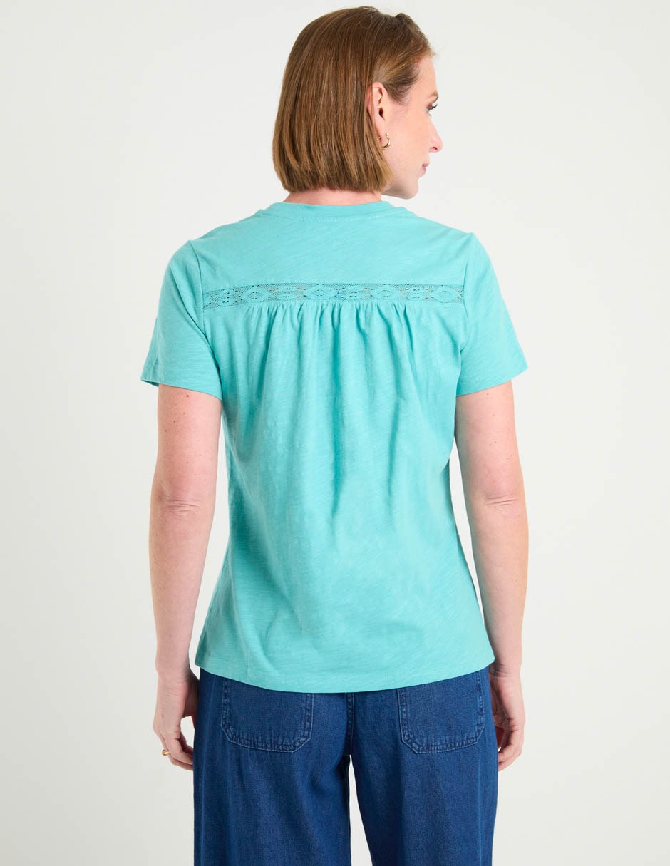 Playera manga corta cuello redondo para mujer 6