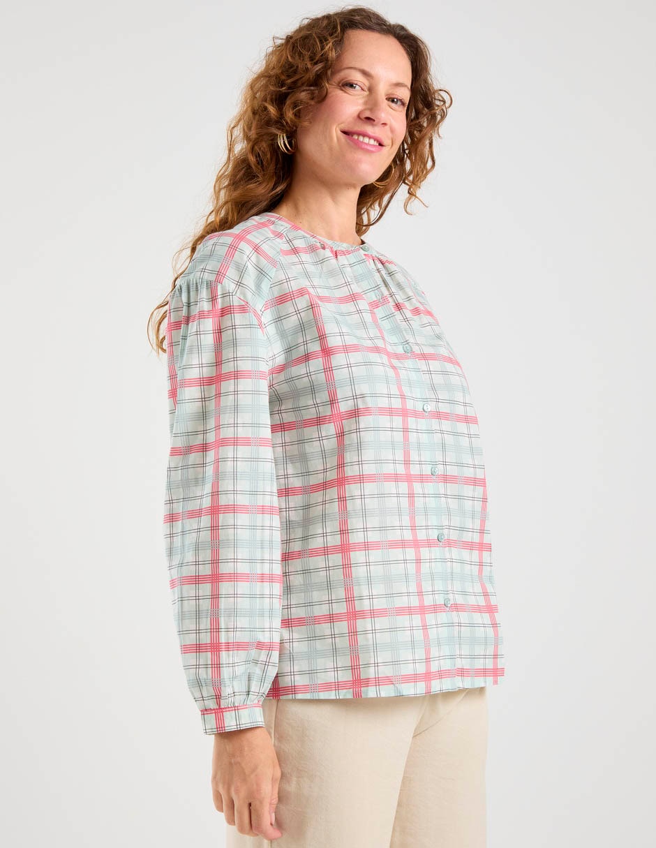 Blusa camisera Weekend manga larga para mujer