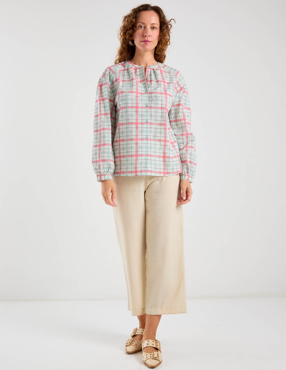 Blusa camisera Weekend manga larga para mujer