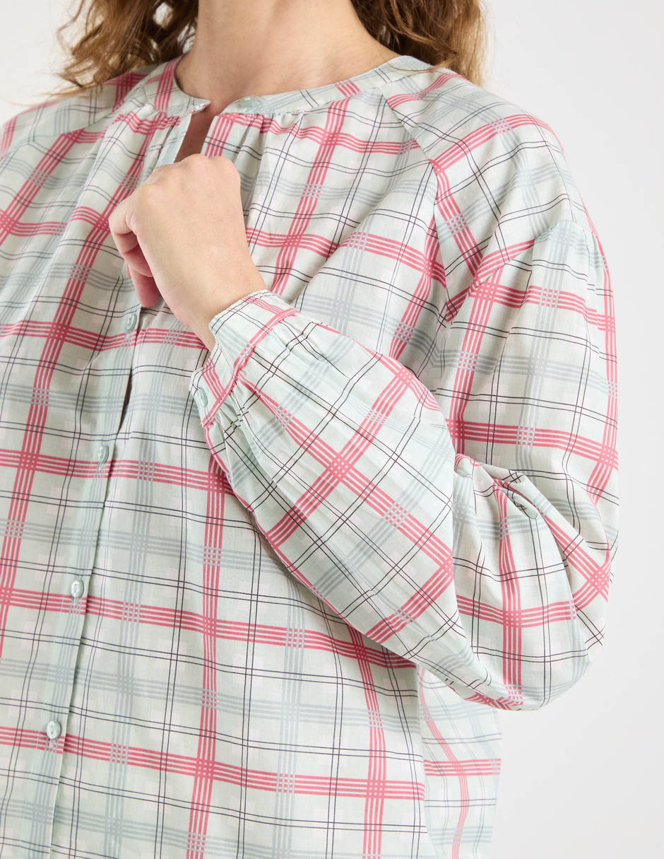 Blusa camisera Weekend manga larga para mujer