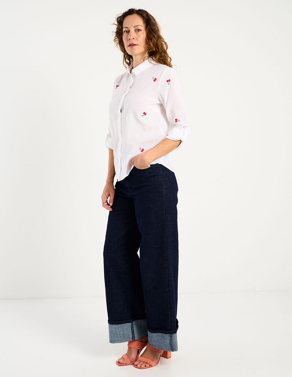 Blusa camisera manga larga para mujer 9