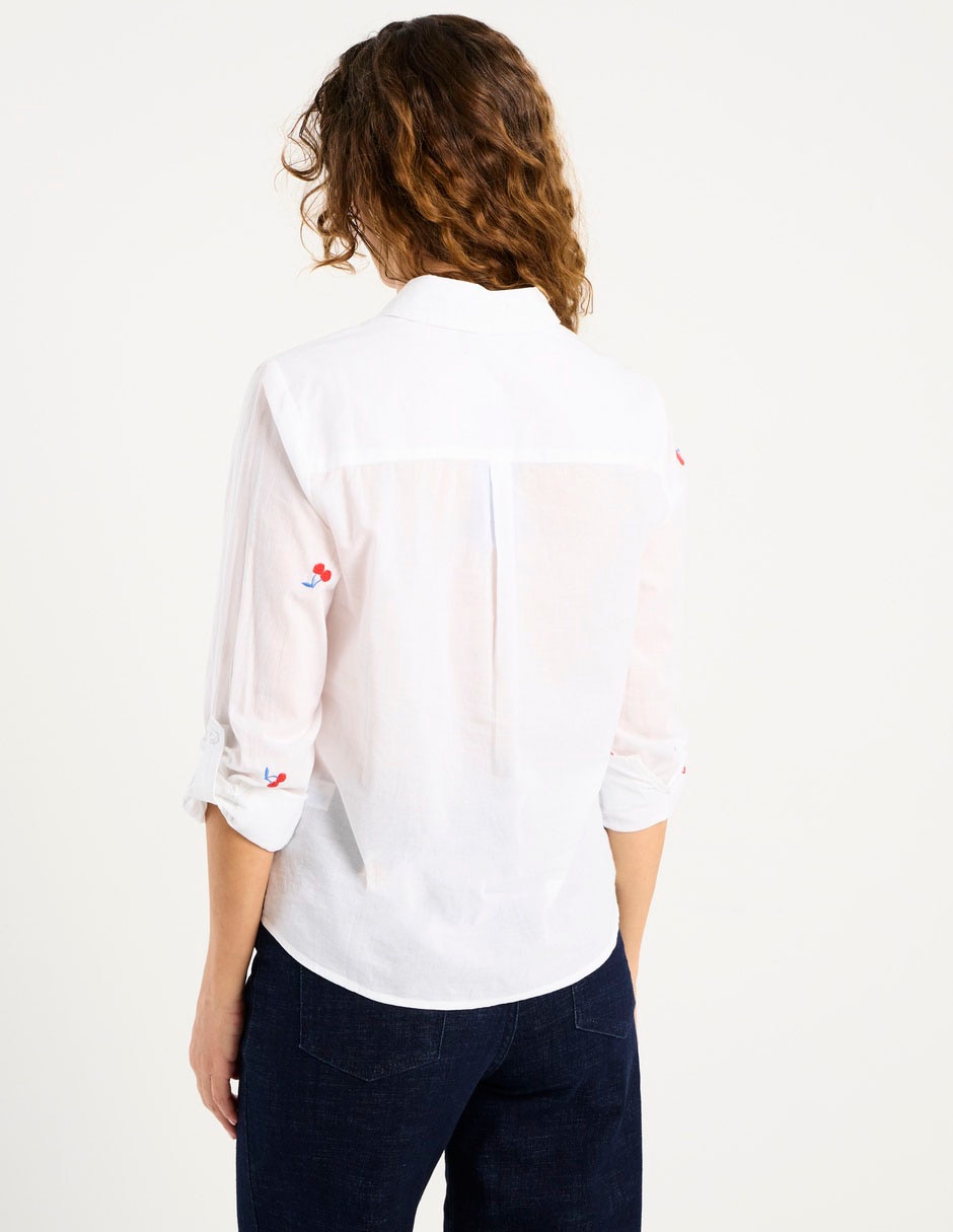 Blusa camisera manga larga para mujer 12