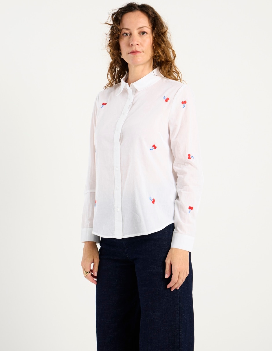 Blusa camisera manga larga para mujer 13