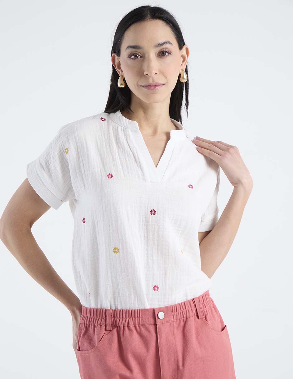 Blusa manga corta para mujer 1