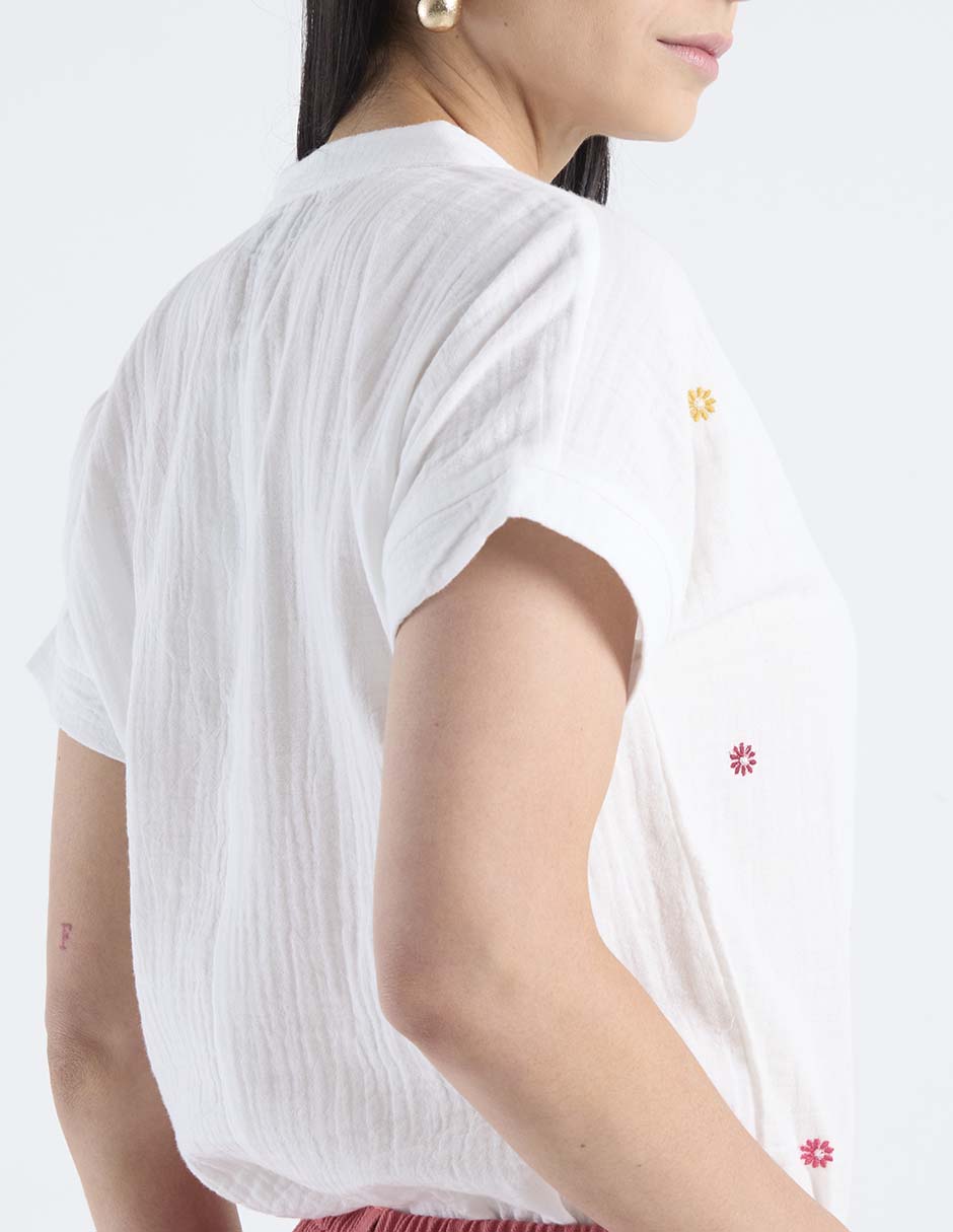 Blusa manga corta para mujer 11
