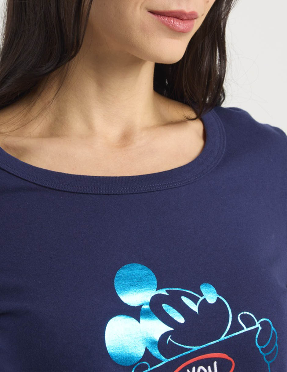 Playera manga corta Disney Dtr cuello redondo para mujer