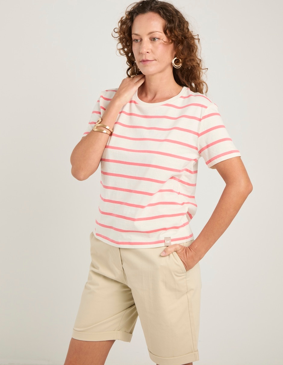 Playera manga corta Weekend cuello redondo para mujer