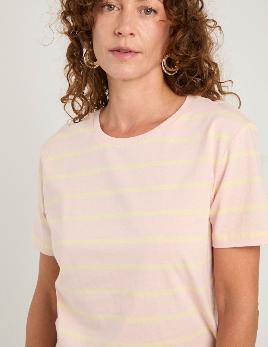 Playera manga corta cuello redondo para mujer 4