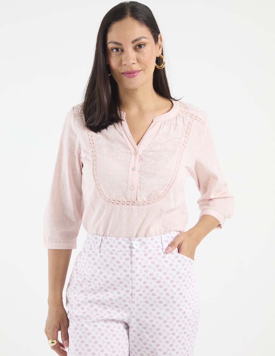 Blusa manga 3/4 para mujer