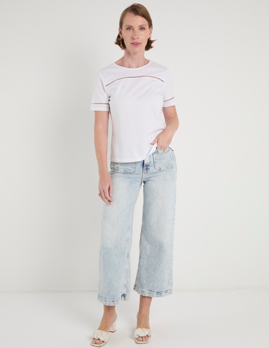 Playera manga corta cuello redondo para mujer 3
