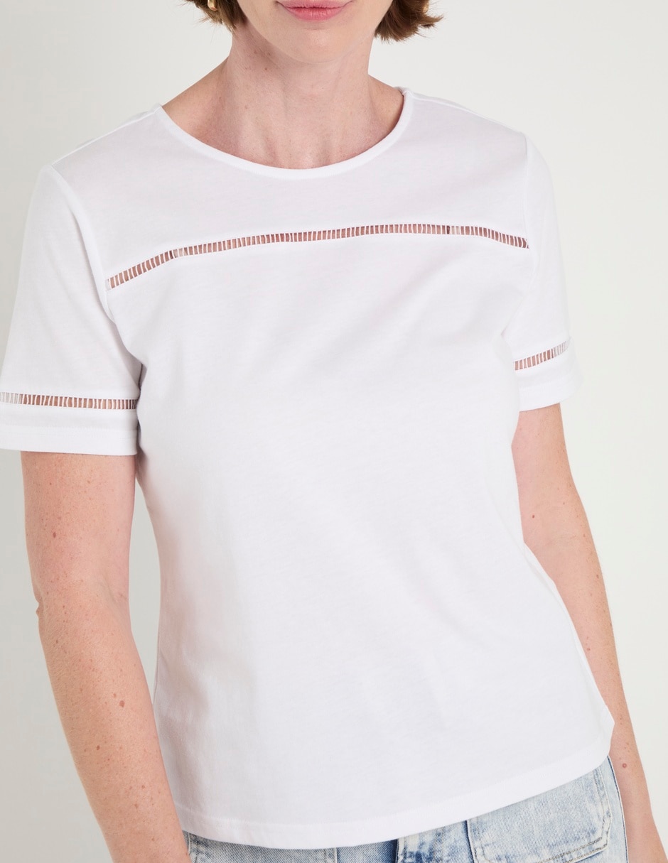 Playera manga corta cuello redondo para mujer 5