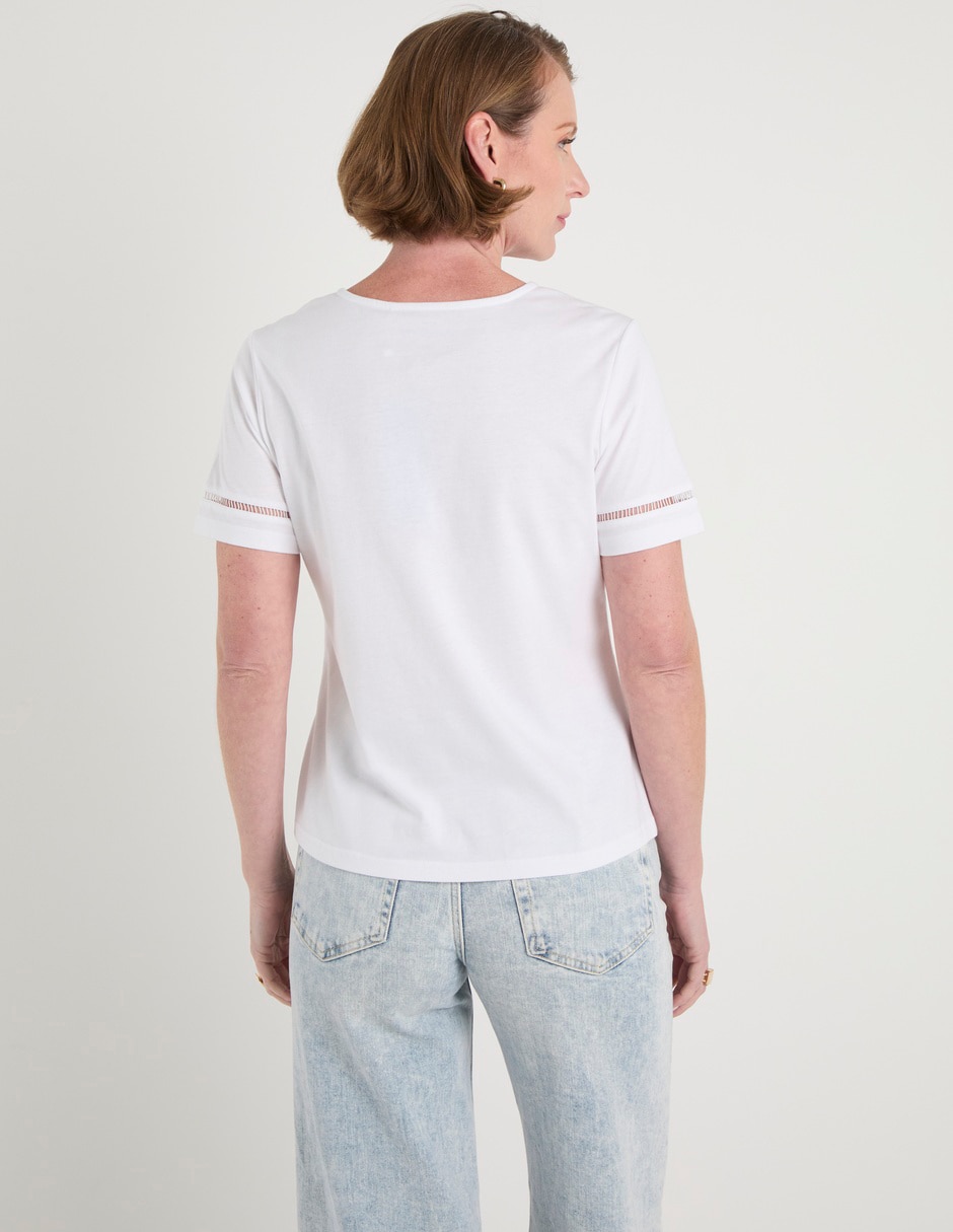 Playera manga corta cuello redondo para mujer 6