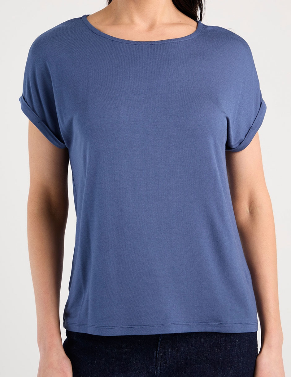 Playera manga corta cuello redondo para mujer 7