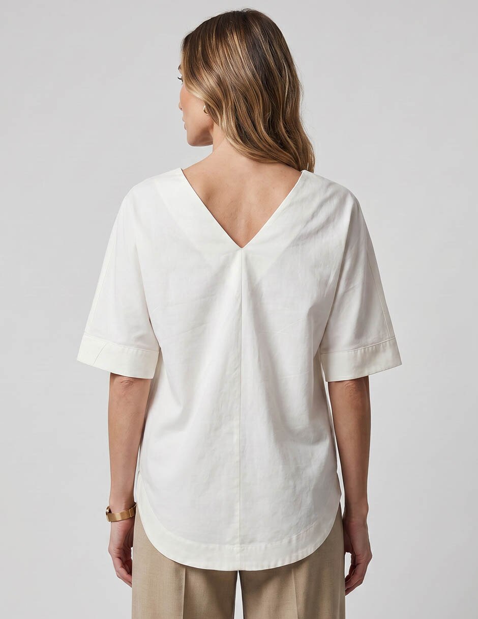 Blusa manga al codo para mujer 2
