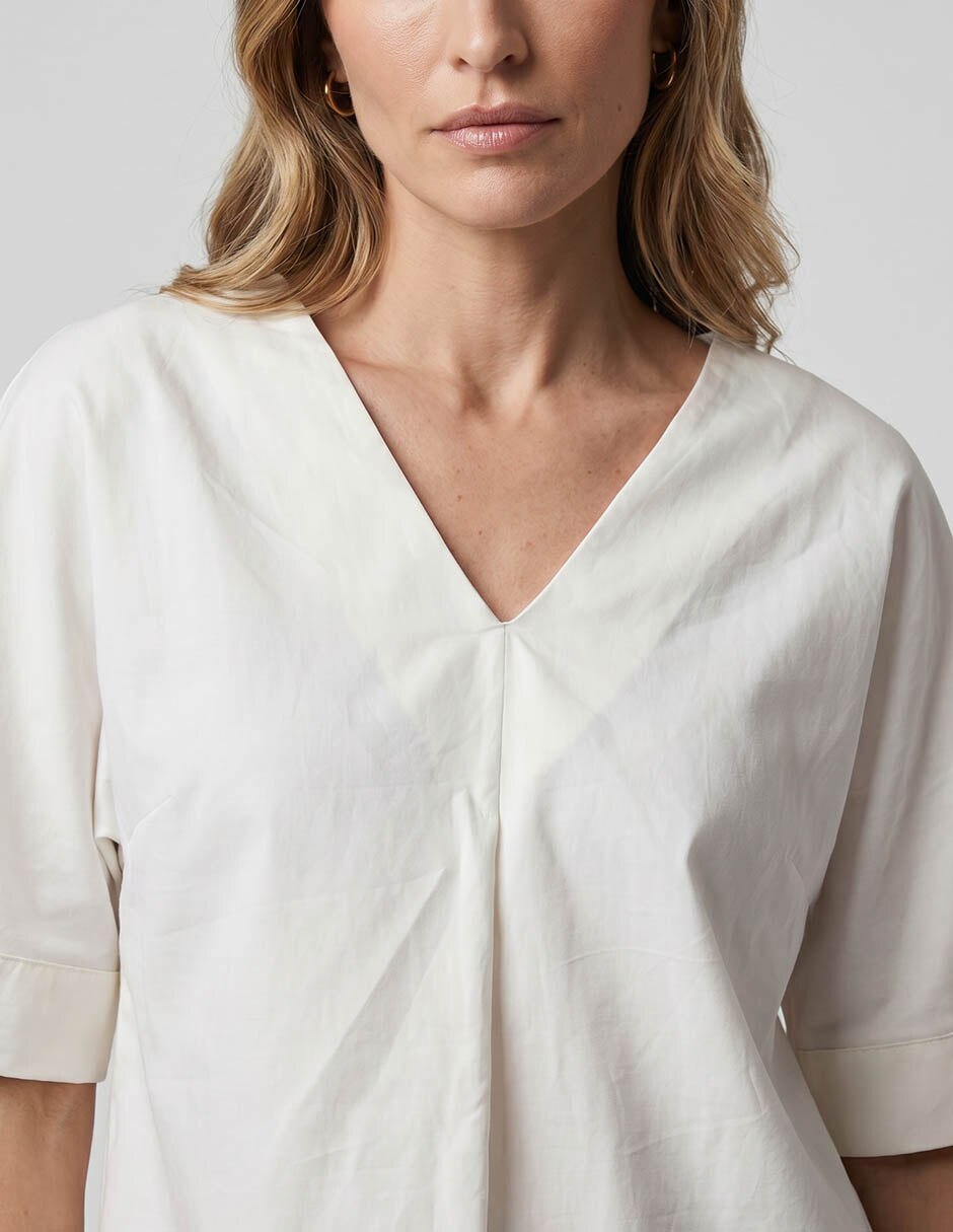 Blusa manga al codo para mujer 3