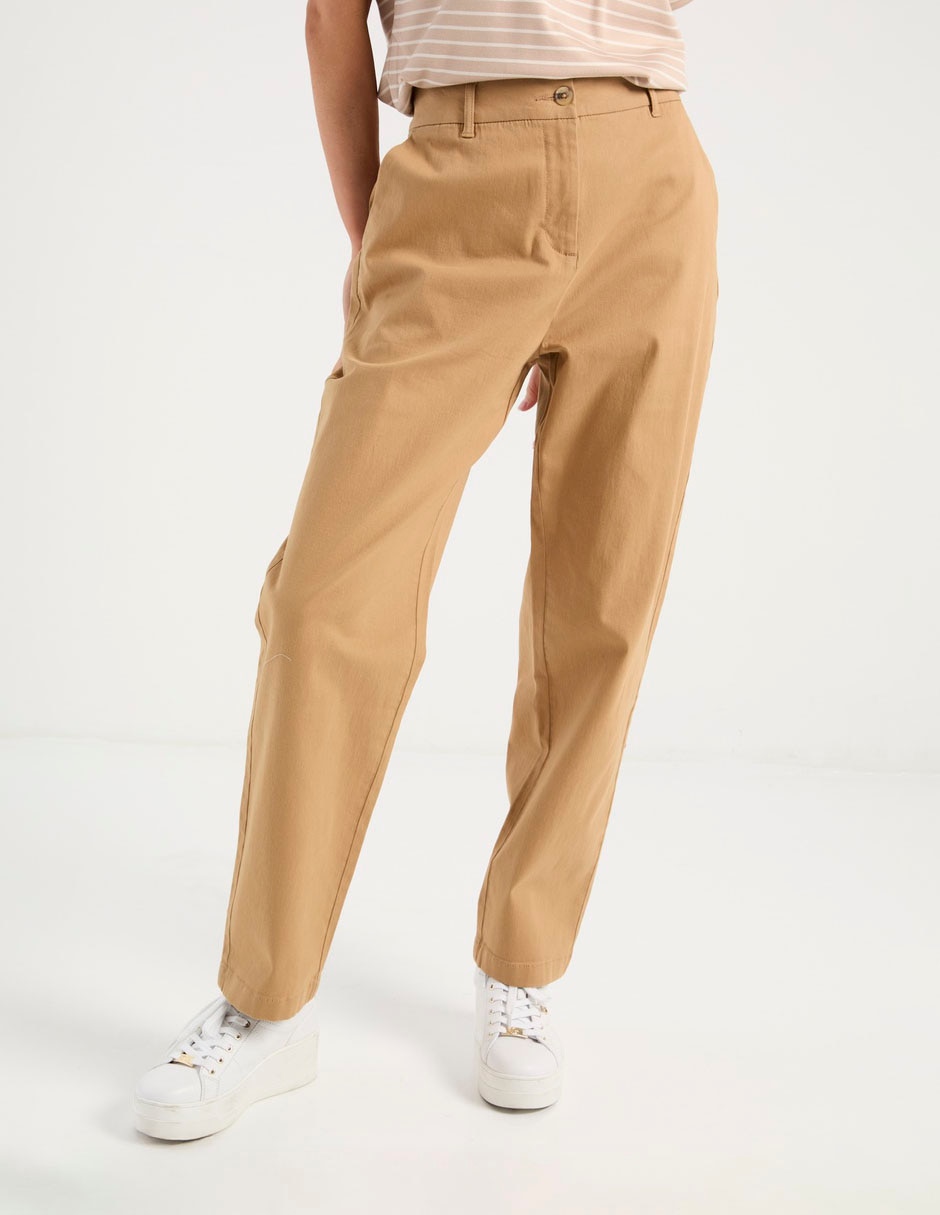Pantalón chino straight para mujer Pantalón chino straight para mujer