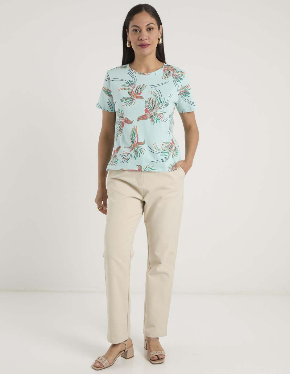 Playera manga corta Weekend cuello redondo para mujer