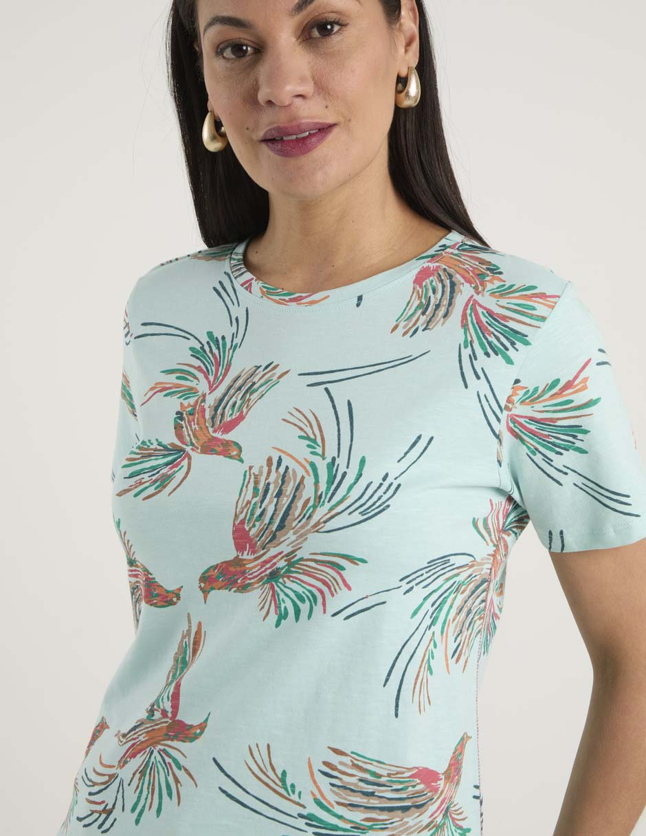 Playera manga corta Weekend cuello redondo para mujer