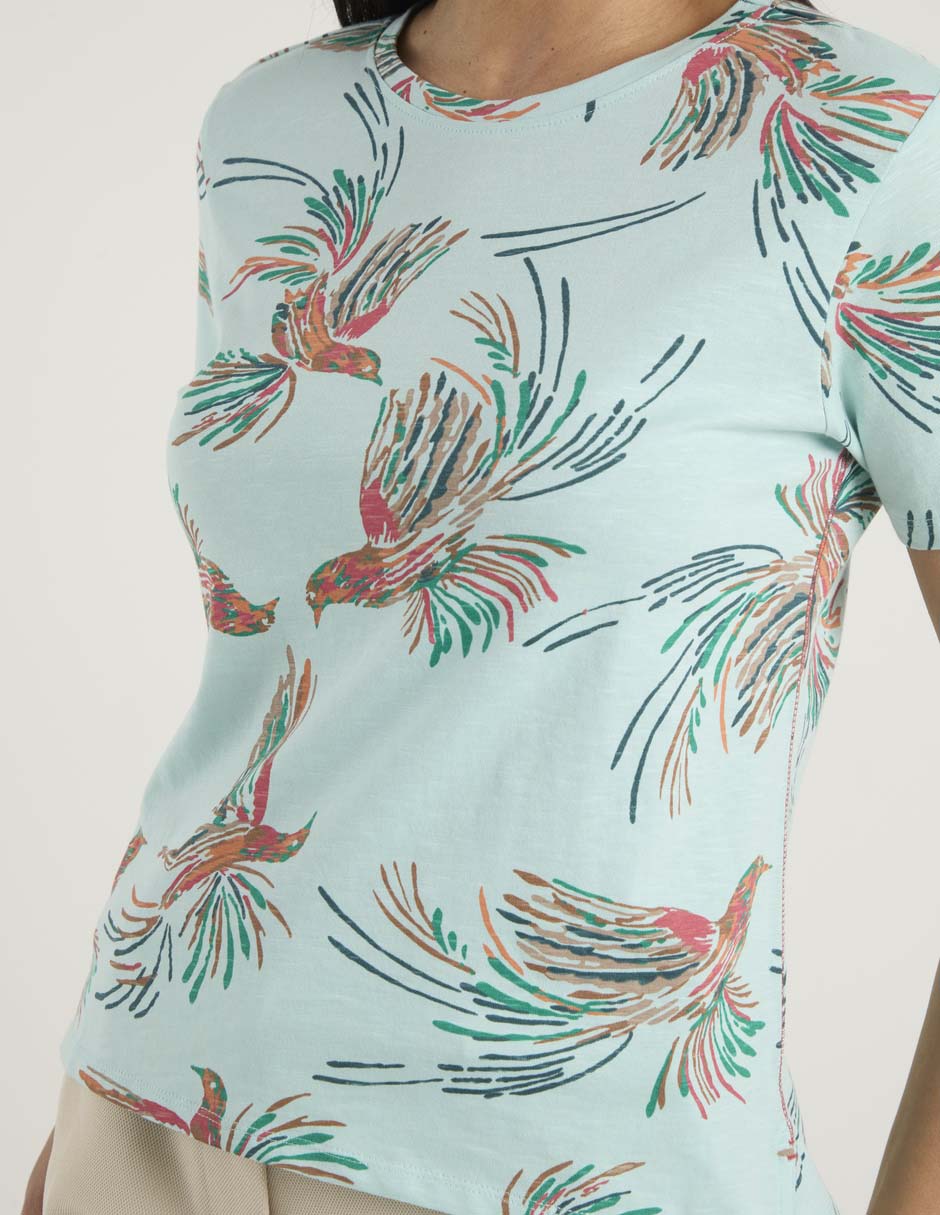 Playera manga corta Weekend cuello redondo para mujer
