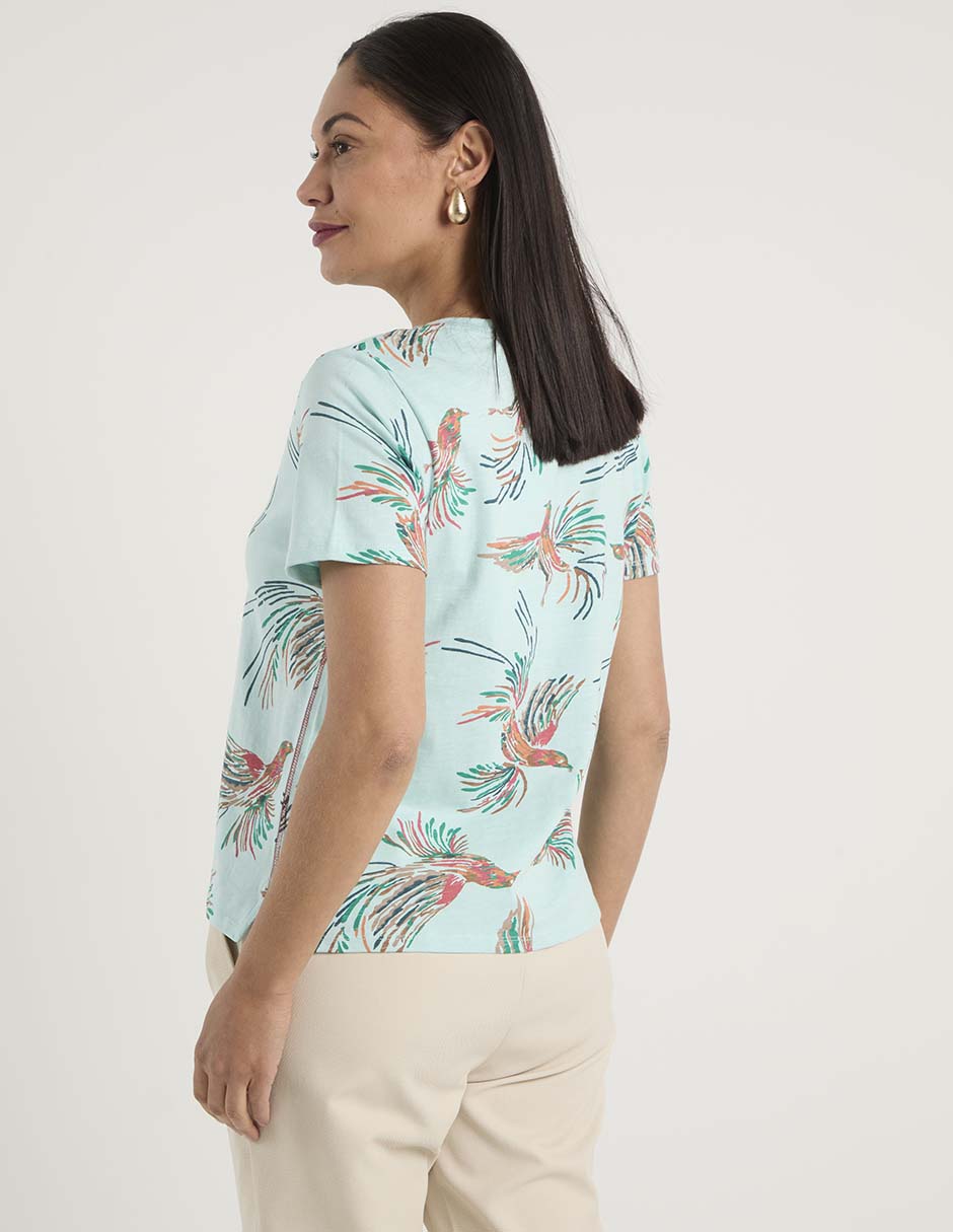 Playera manga corta Weekend cuello redondo para mujer