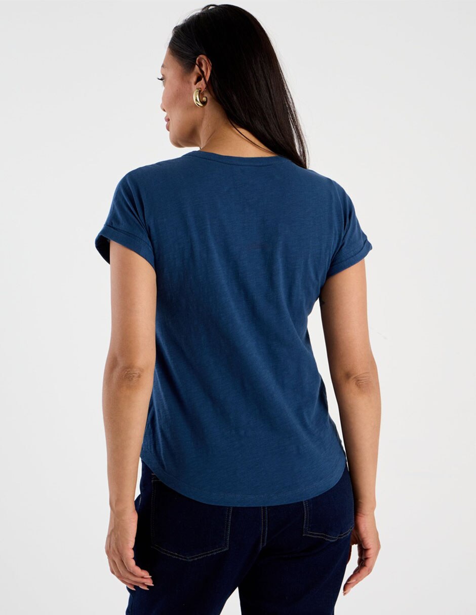 Playera manga corta cuello redondo mujer 2