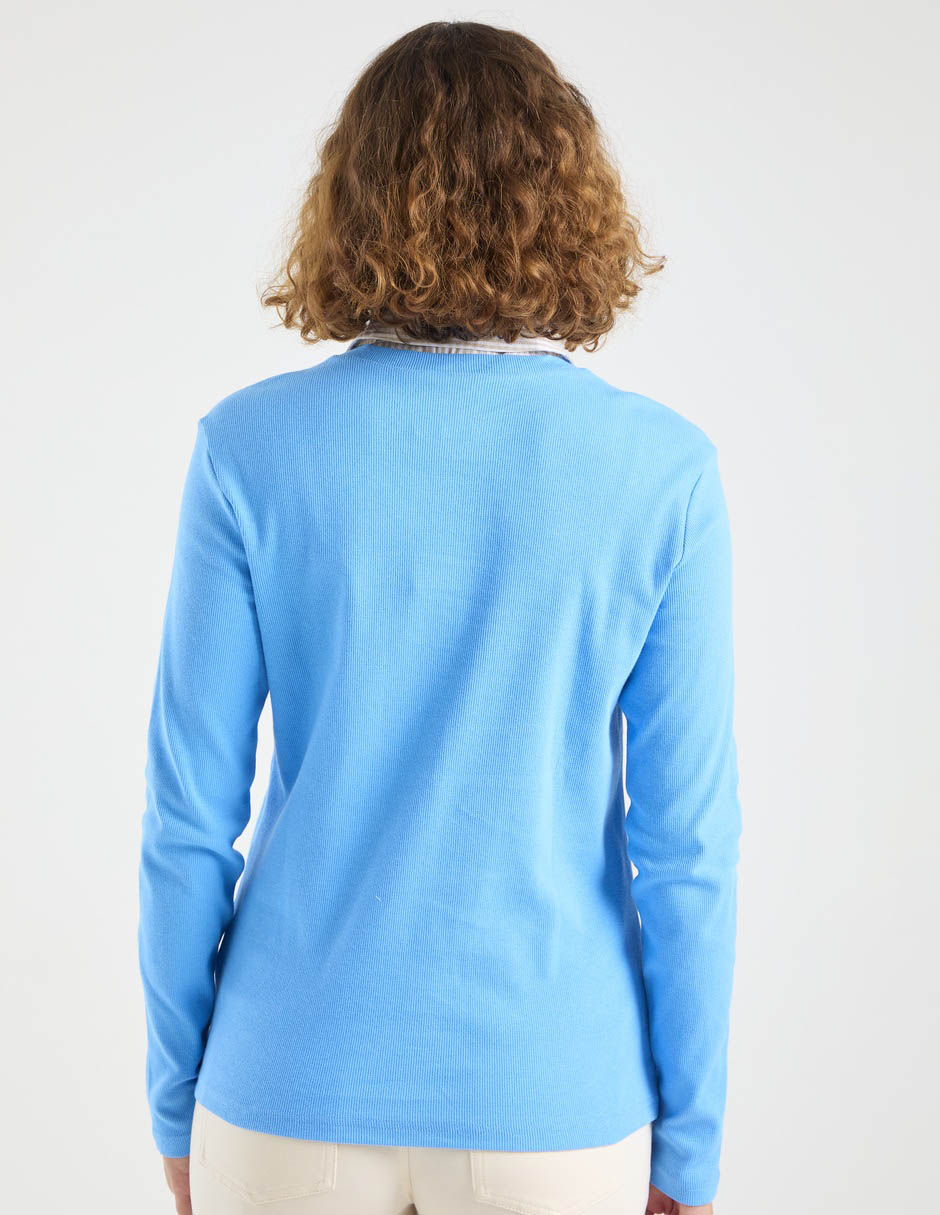 Playera Weekend manga larga para mujer