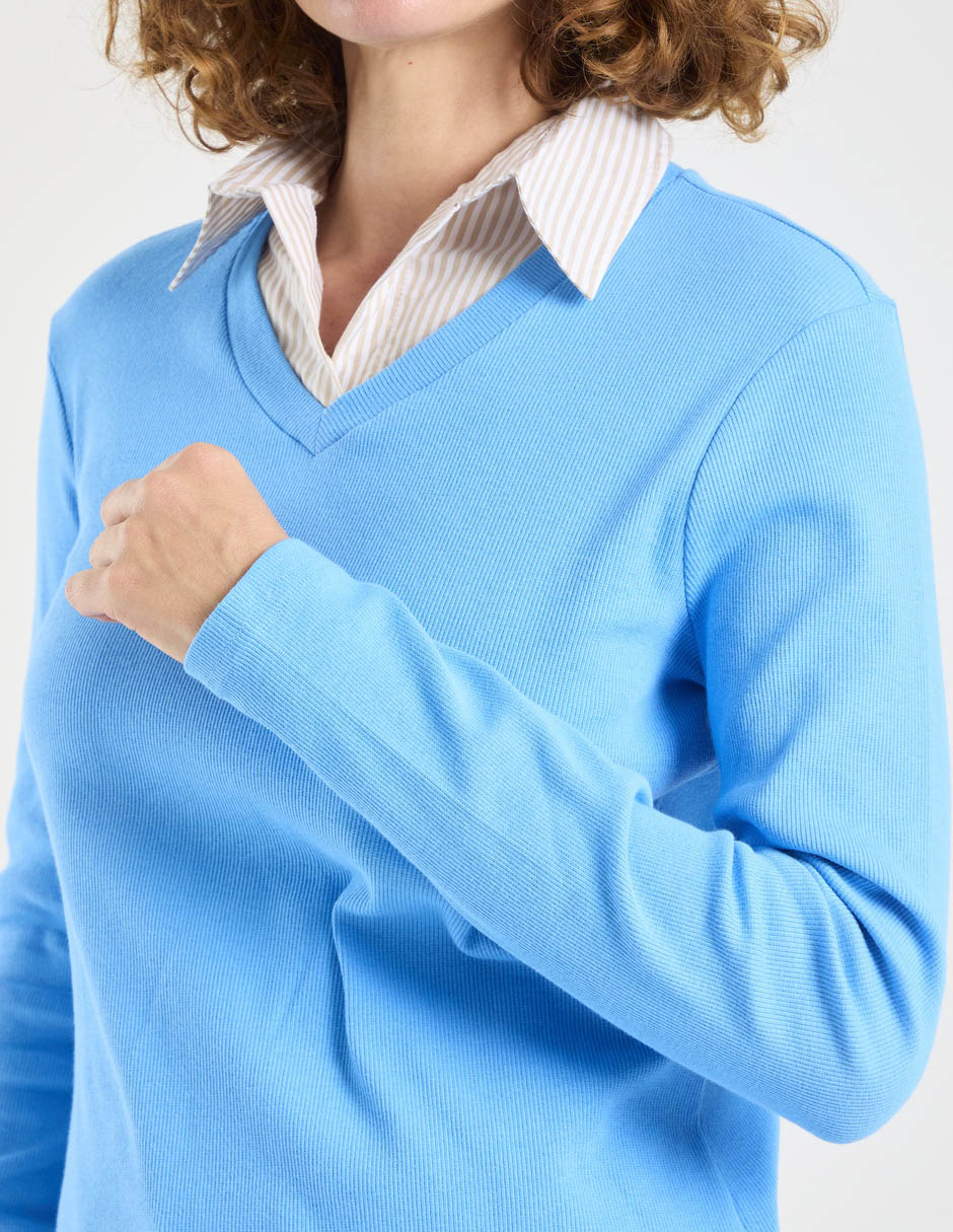 Playera Weekend manga larga para mujer