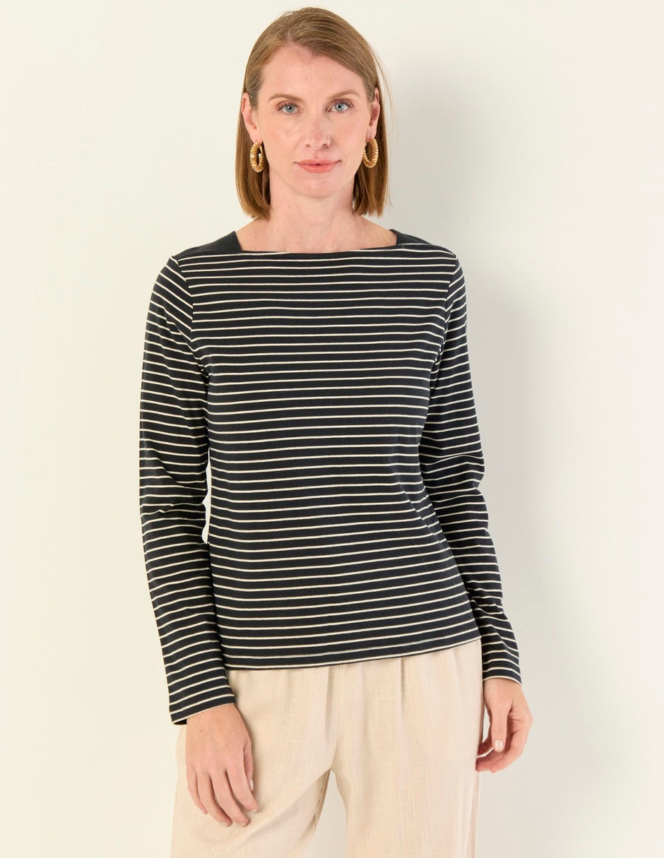 Playera manga larga cuello redondo mujer Playera manga larga cuello redondo mujer