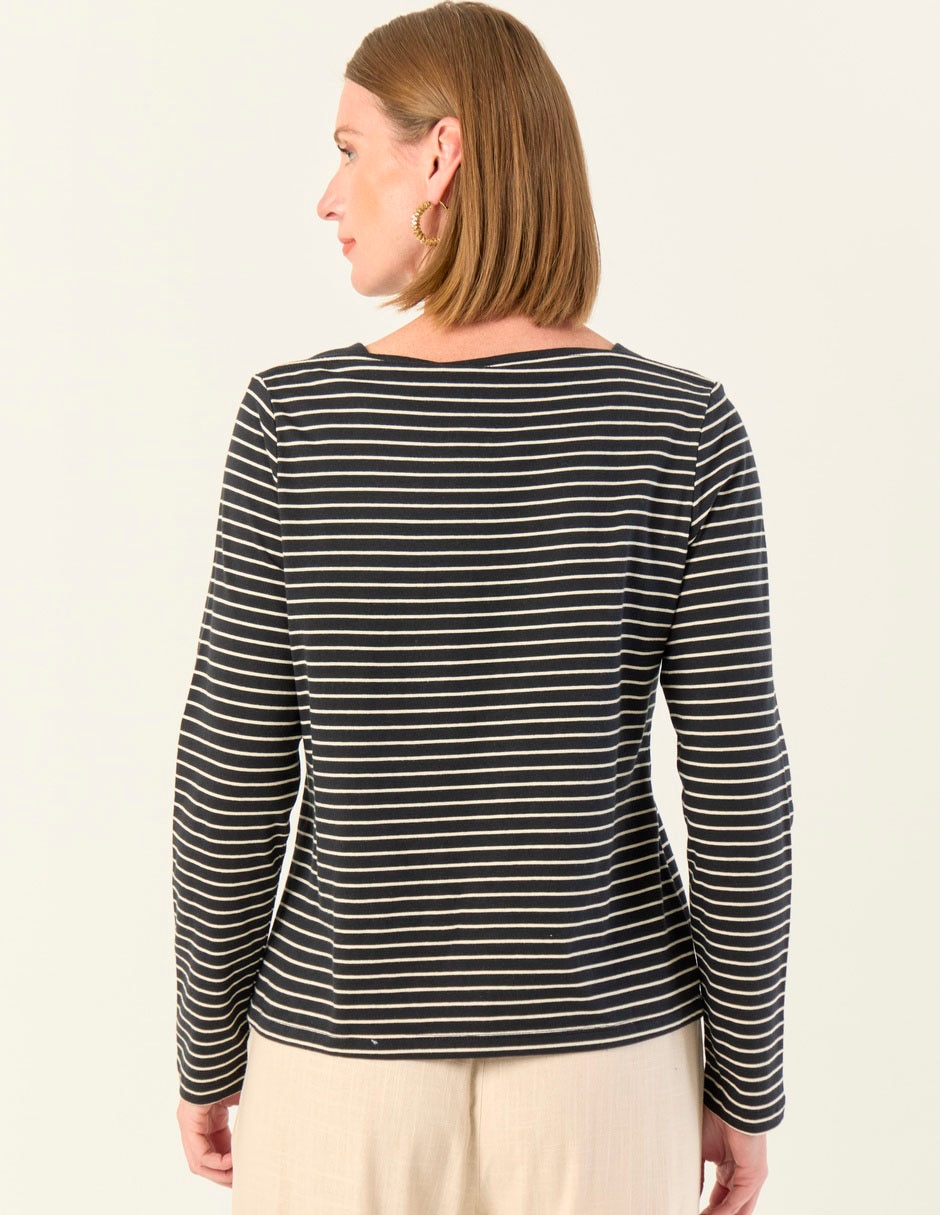 Playera manga larga Weekend cuello redondo para mujer