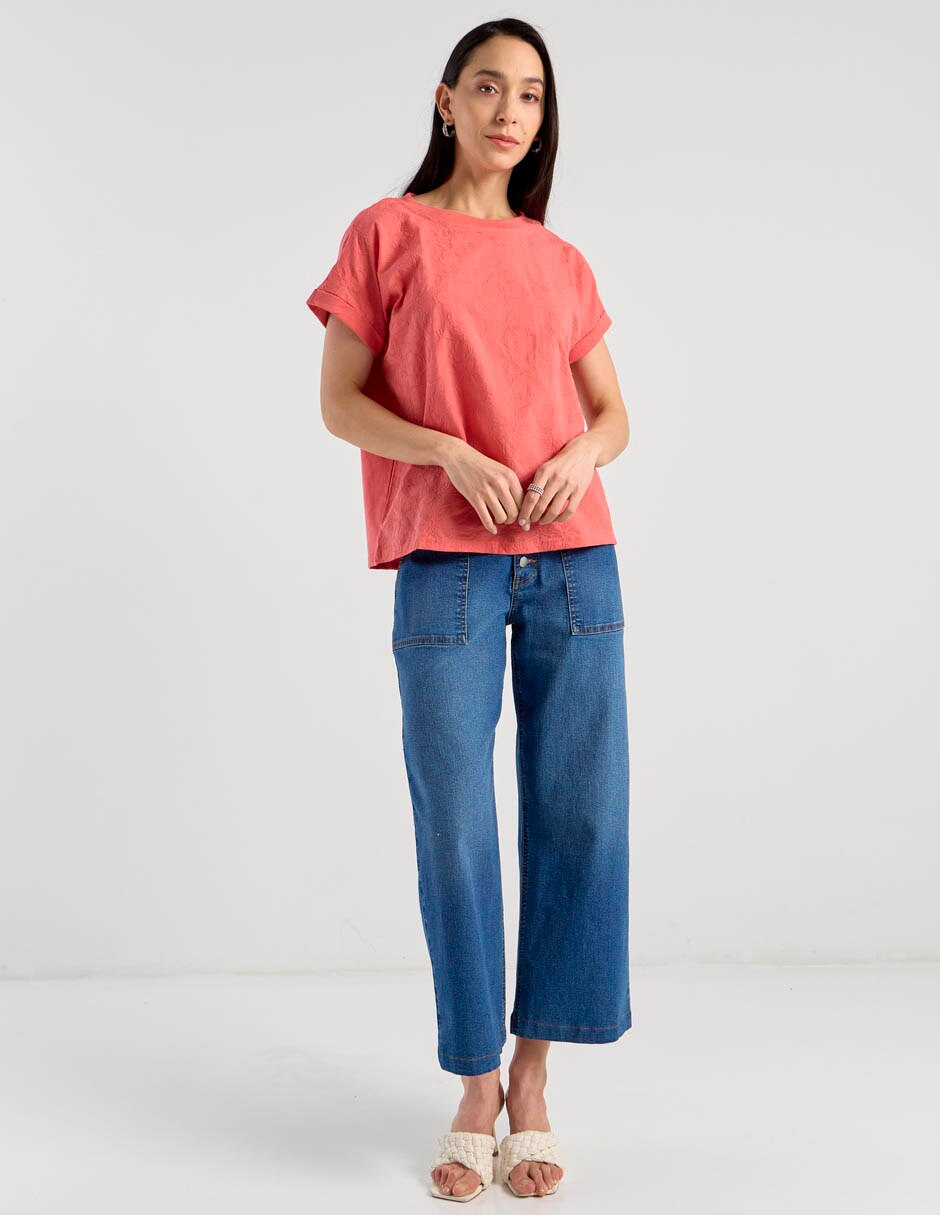 Playera manga corta Weekend cuello redondo para mujer