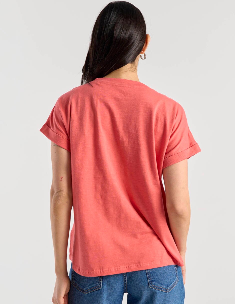 Playera manga corta Weekend cuello redondo para mujer