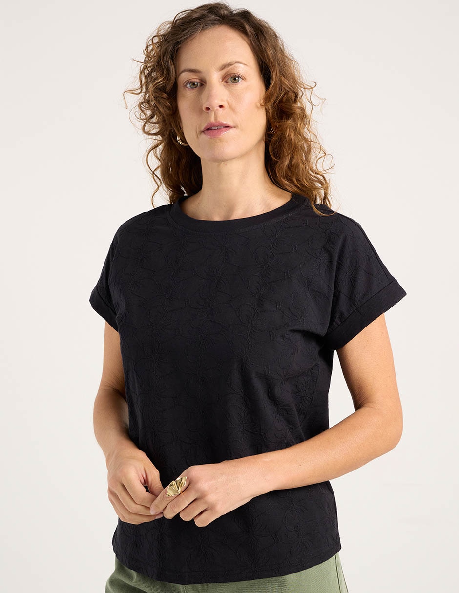 Playera manga corta cuello redondo para mujer Playera manga corta cuello redondo para mujer