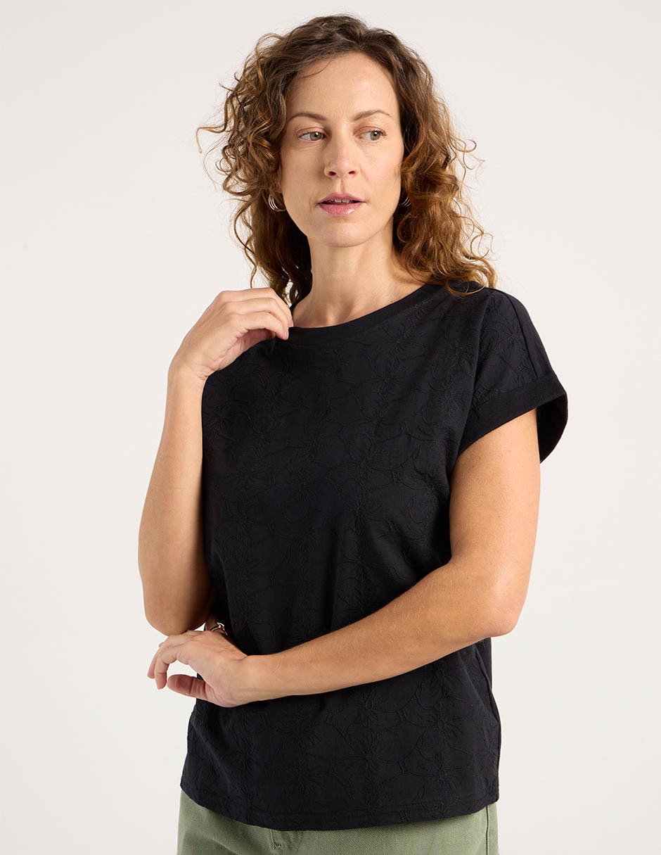 Playera manga corta cuello redondo para mujer 2