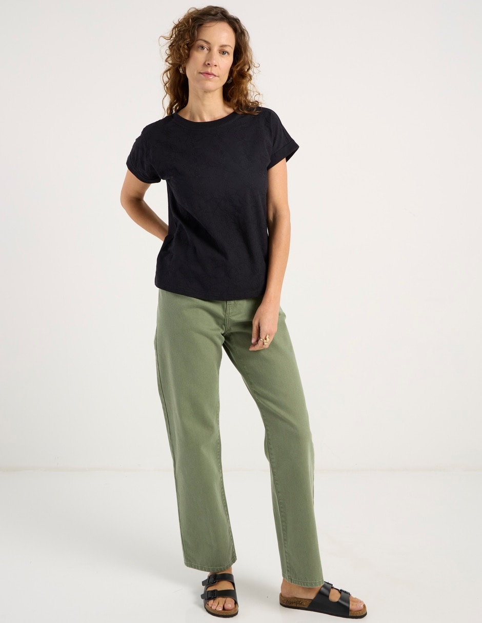 Playera manga corta cuello redondo para mujer 3