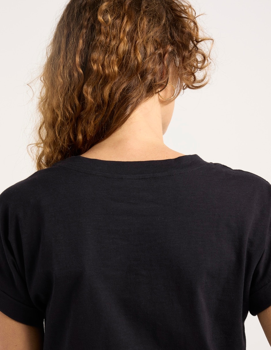 Playera manga corta cuello redondo para mujer 5