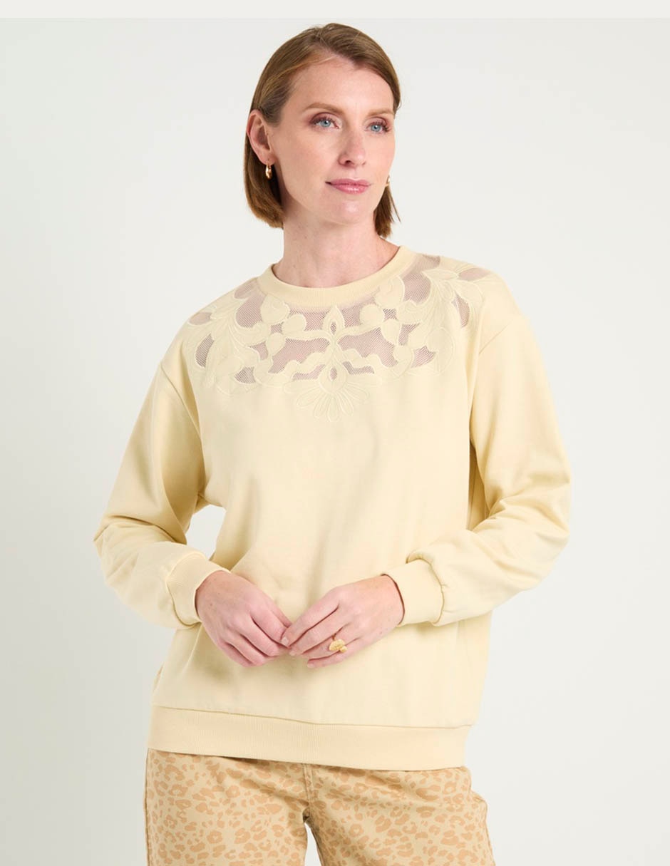 Sudadera con corte laser para mujer Sudadera con corte laser para mujer