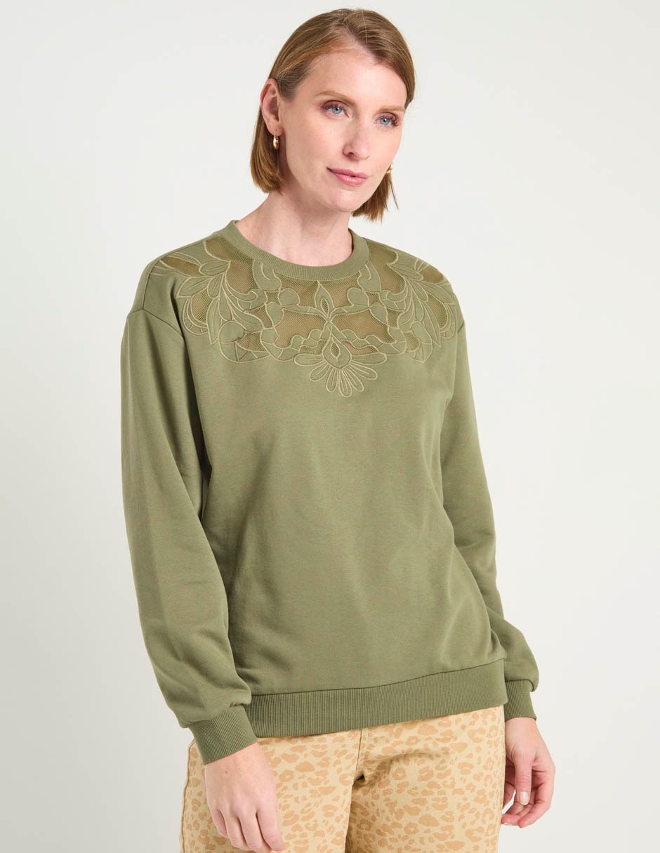 Sudadera con corte laser para mujer Sudadera con corte laser para mujer