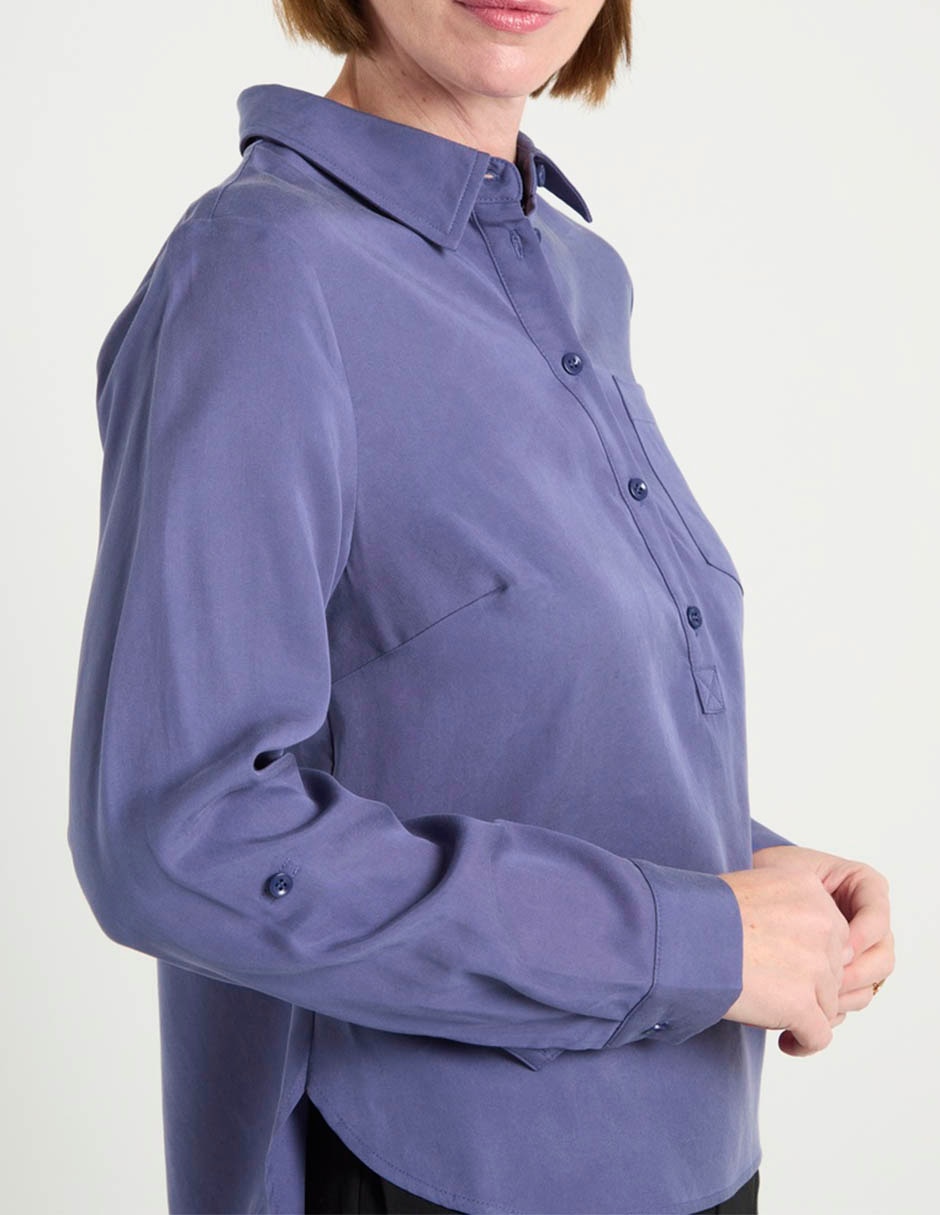 Blusa camisera manga larga para mujer 9