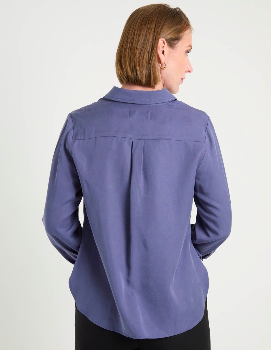 Blusa camisera manga larga para mujer 11