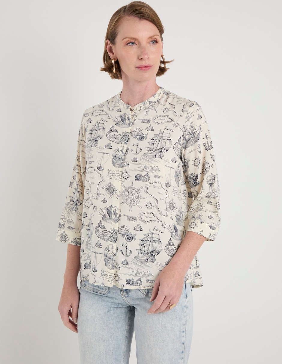 Blusa manga 3/4 para mujer 1