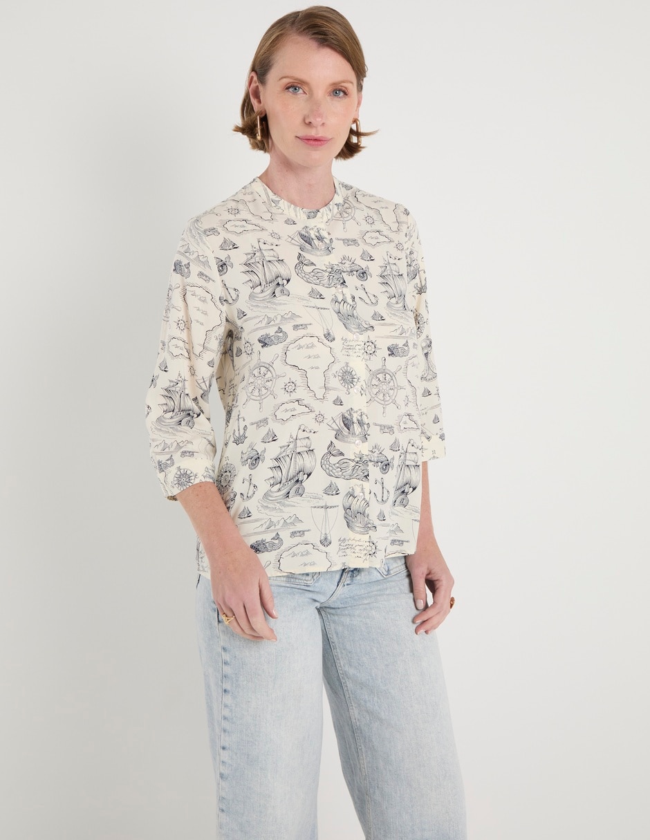 Blusa manga 3/4 para mujer 7