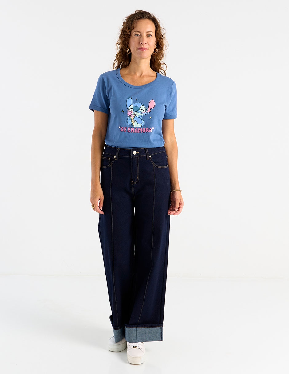 Playera manga corta Disney Dtr cuello redondo para mujer