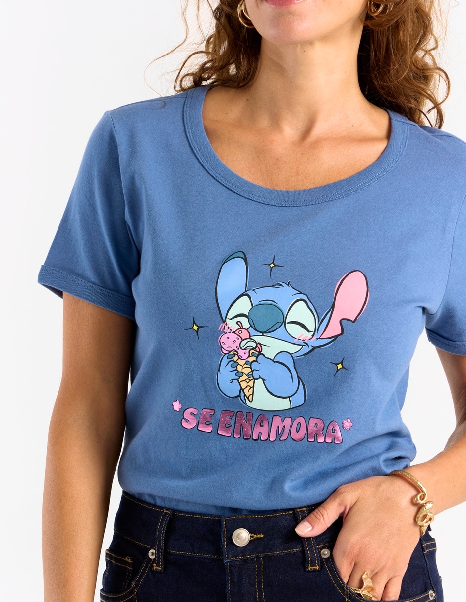 Playera manga corta Disney Dtr cuello redondo para mujer
