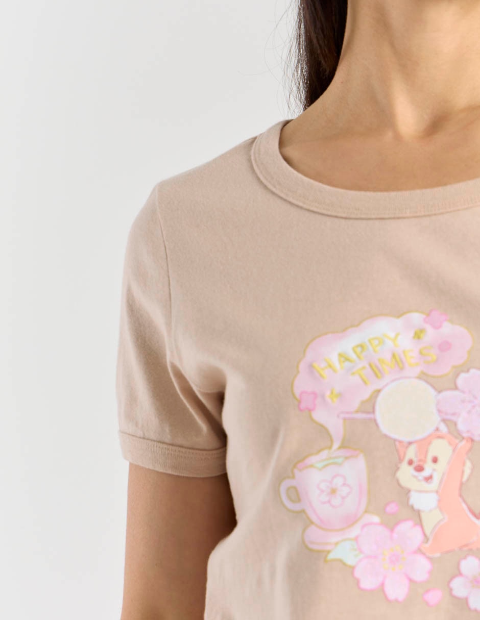 Playera manga corta Disney Dtr Chip Y Dale cuello redondo para mujer