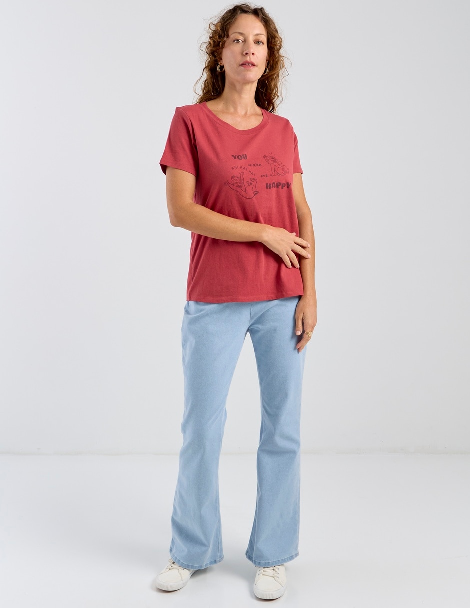 Playera manga corta Disney Dtr cuello redondo para mujer