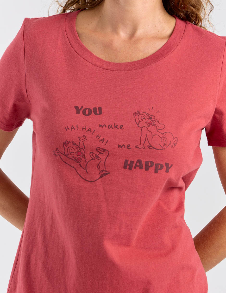 Playera manga corta Disney Dtr cuello redondo para mujer